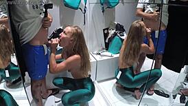 Sasha Bikeyeva Blowjob in Fitting Room