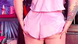 i'm teasin in silk pajamas, showin my big ass and tits