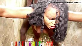 Indian teen sucks black cock underground 😈