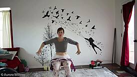 wife's yoga lesson turns into ass fetish