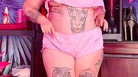 i'm teasin in silk pajamas, showin my big ass and tits