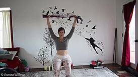 wife's yoga lesson turns into ass fetish