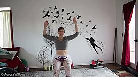 wife's yoga lesson turns into ass fetish