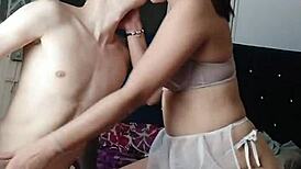 Colombian stepsister, touch your small natural tits for me - stepbrother, fuck me all you want!