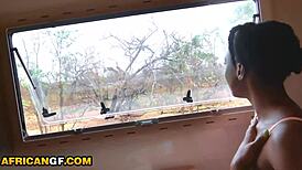 Traveling wild with my black babe giving ass on the road 😍