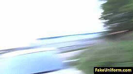 British Ebony Milf Banged By Uniformed Cop