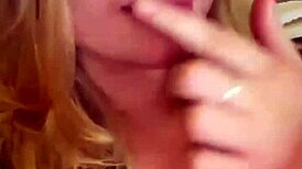 Young bbw girl sits on face, masturbates pussy on webcam