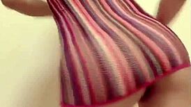 Sexy Asian Woman Dances Bare Under Skirt