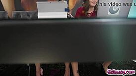 maya and spencer licking pussies at work, moaning loud 😍