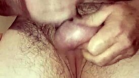 stroking my big cock with foreskin pulled back, monster size