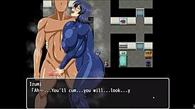 Izumi Gives Huge Handjob in Hentai