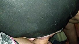 Master uses slave's mouth balls deep while taking a crap in HD