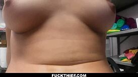 Security Officer Punishes Shoplifter In Office