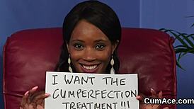 Holy! Kinky Stunner Sucks Jizz Load on Face!