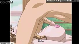 Sudah tengok gadis anime hentai ambil anal pertama?