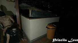 Hot Lovers Fucking Outdoors At Night