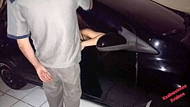 Wife Bent Over For Outdoor Gangbang Facial