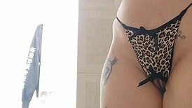 colombian milf gets horny in the shower!