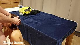 Dinner Done Now Sex Creampie On Tits