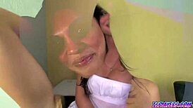 Emotional Shemale Idol 031 in Passionate Blowjob and Anal