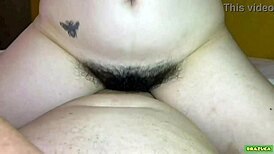 Novinha 18 years with hairy pussy films first porn scene