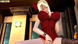 Blonde Goddess Bent Over in Hentai