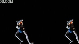 VReal 18K Blue-Haired Evelyn Parker and Redhead Leliana in Hot Lesbian 69