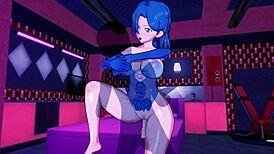 in this 3d hentai, a big ass anime girl gets creampied after intense sex