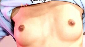 Demi A Uses Blue Dildo