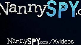 NannySpy Blonde Nanny Blackmailed into Steamy Sex Scenes.