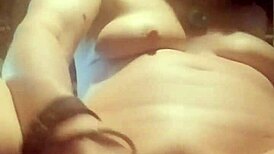 Sexy goth chick masturbates hard