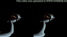 VReal 18K Blue-Haired Evelyn Parker and Redhead Leliana in Hot Lesbian 69