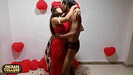 loving indian couple homemade video में steamy valentines day sex enjoy करती है