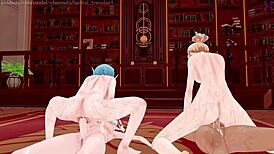 genshin impact knights eula klee jean pounded hard