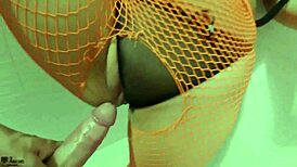 Passionate Deepthroat with Skinny Latina Stepsister Mafer