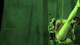 i watch girl strip and rip clothes in cage