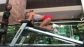 Gina Gerson Working Out Sexy On Webcam In The Gym