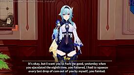 genshin impact knights eula klee jean pounded hard