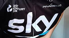 Young latina brunette masturbates in lingerie after spinning class