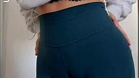 hot big ass teacher in leggings haul, oops!