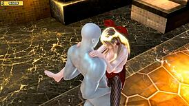 Blonde Goddess Bent Over in Hentai