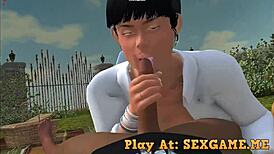 Hot Milf And Young Boy 3D Fuck