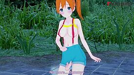 yo, misty giving a wild pov blowjob in anime!