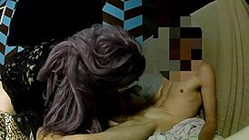 wow, sucking thick trans cock for cum!