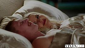 Curvy Blonde Vic Licks Oliver's Balls