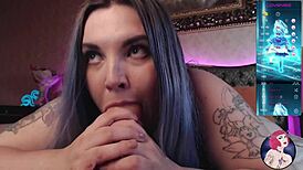 Yuki Sucks Huge Dildo and Lollipop Seductively