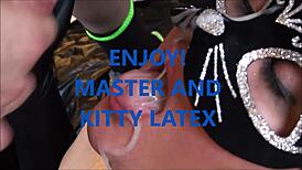 Black Master In Latex Pissing And Cumshot On Old Amateur In Messy Maledom