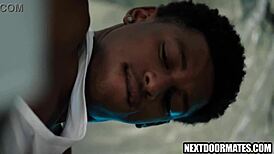 Hot guys in jockstraps fuck interracial.