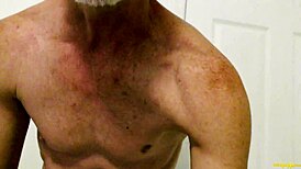 Gay dilf richard lennox shows big cock in pantyhose