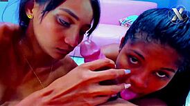 Beautiful Brunettes Deepthroat Big Cock on Street Sex Tape